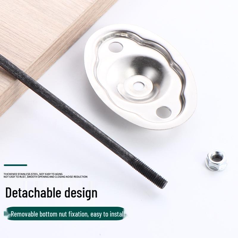 Stainless Steel Ceiling-Mounted Clothes Drying Rod with Flange Base