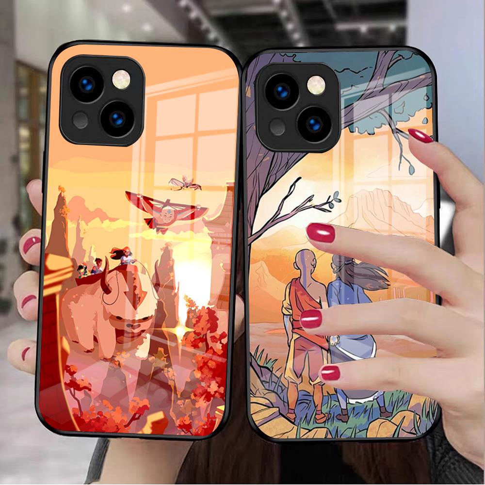 Anime The Last Airbender Phone Case For IPhone 17 Pro Max 16 15 14 Pro Max 13 11 X Xs Xr 8 7Plus Glass Cover