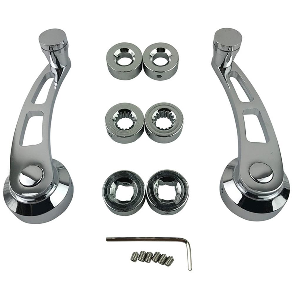 

1Pair For Chevy Cadillac Buick Dodge 4-1/4 Window Crank Handle Aluminum Chrome