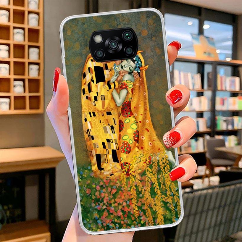 Kiss by Gustav Klimt Desig Cover Phone Case For Xiaomi Poco F7 Ultra X7 X6 X5 Pro M7 Redmi 15C 15 13C 13 12C 12 10C 10 9A 9C 9T