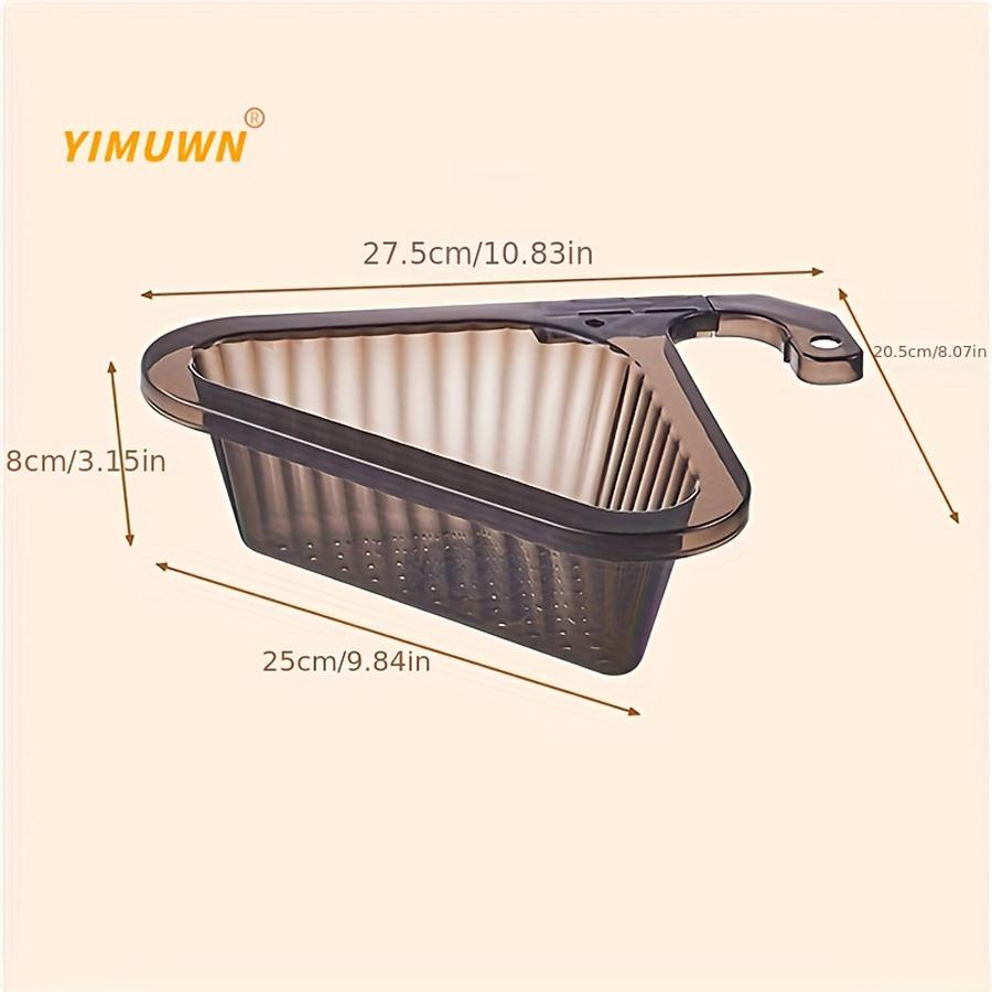1pc Kitchen Sink Filter Basket, Corner Drain Strainer Basket, Triangular Sink Storage, Multi-Functional Hanging Filtering Draini