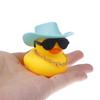 1 Set coole Auto-Accessoires mit Cowboyhut-Halskette und Sonnenbrille Gummi-Enten Auto-Schmuck Enten Auto-Armaturenbrett-Dekorationen