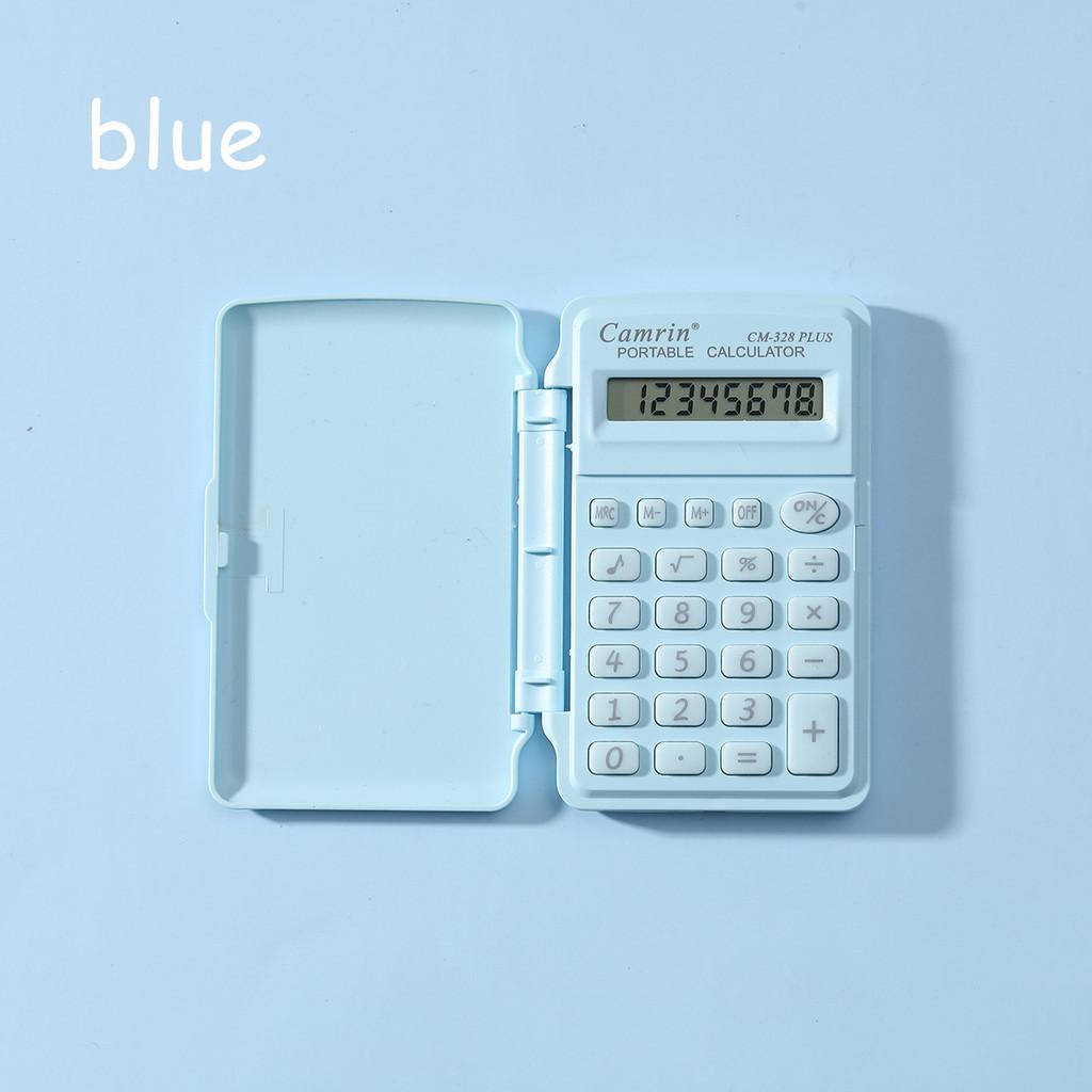 Portable 8 Mini Digit Flip Calculator Office Finance Student Use Easy Carry Gift