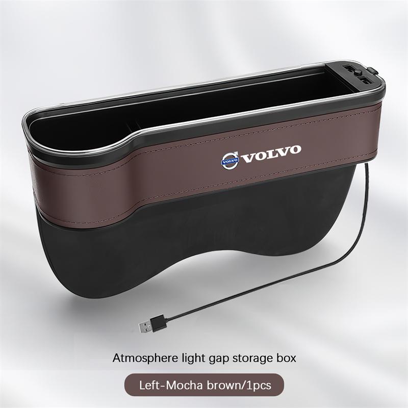 LED Car Seat Gap Box Atmosphere Lamp Storage Box For Volvo XC90 V90 V60 XC60 V40 EC40 EX40 S80 S60 S90 C40 XC40 V70 XC70 C30 C70