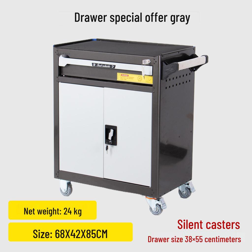 Multi-Layer Thickened Tool Cabinet with Casters for Auto Repair