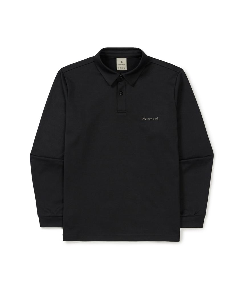 SNOWPEAK APPAREL Polo Long Sleeve T-Shirt (S25Fmfps10) Black