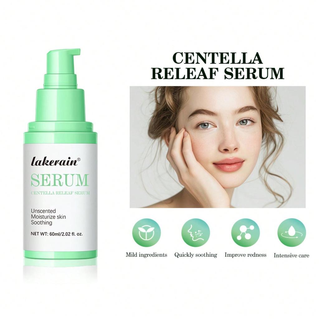 1 Centella Asiatica Soothing Essence 60 Ml Soothes The Skin Barrier Gentle Skin Care Repairs The Skin Moisturizes and Soothes The Skin