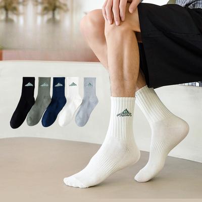 Herren Herbst und Winter Basketball Stickerei High Top Sport Trommel Baumwollsocken