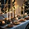 Conical Wavy Flameless Candle, 3D Flame Festival Decorative Candle Lamp, Suspended Candle, LED Electronic Candle Lamp
