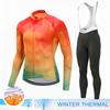 Winter Thermal Fleece Cycling Jersey Set Top MTB Bike Outdoor Men's Road Bicycle Clothing Long Sleeves Shirt Uniform