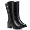 Winter Women's Boots Shoes Genuine Leather Women Long Boots Wool Warm Waterproof Snow Boots Female High Riding Boots