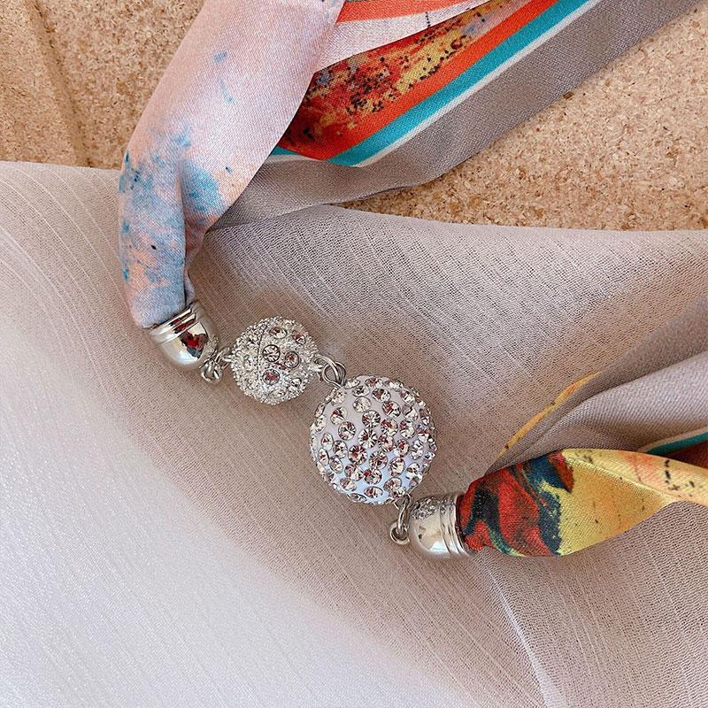1Pc Multi-functional Practical Magnetic Buckle Convenient Scarf Magnetic Buckle DIY Multi Style Diamond Studded