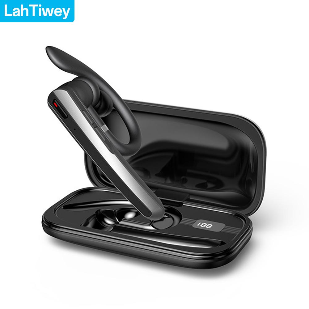 

Lahtiwey Bluetooth Headset with Dual Noise Cancelling Microphones for Hands free Call,Bluetooth 5.3 Wireless Earpiece with Mute чорний