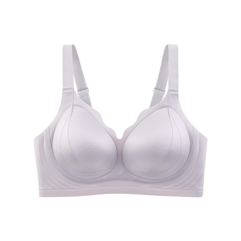 Camellia Fragrance Seamless Underwear Women's Small Breasts Gather Soft Support Lift Large Breasts Show Small Anti-sagging Bra Cover