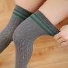 Sexy Warm Long Stocking Fashion Striped Knee Socks Women Cotton Thigh High Over The Knee Stockings for Ladies