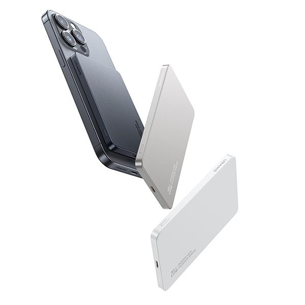 Usams Powerbank Indukcyjny 5000Mah 20W   Pd Fast Charge Biały/White Cy Series 5Kcd23103 (Us-Cd231)