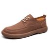 Men Lace Up Fashion Genuine Leather Board Oxfords Men Shoes Flat Casual Genuine Leather Italian Luxury Brand Dress Moccasins