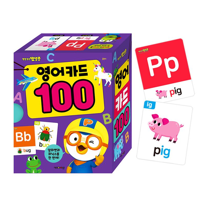 [pororomall] NEW Pororo English Learning Cards (100-Pack)