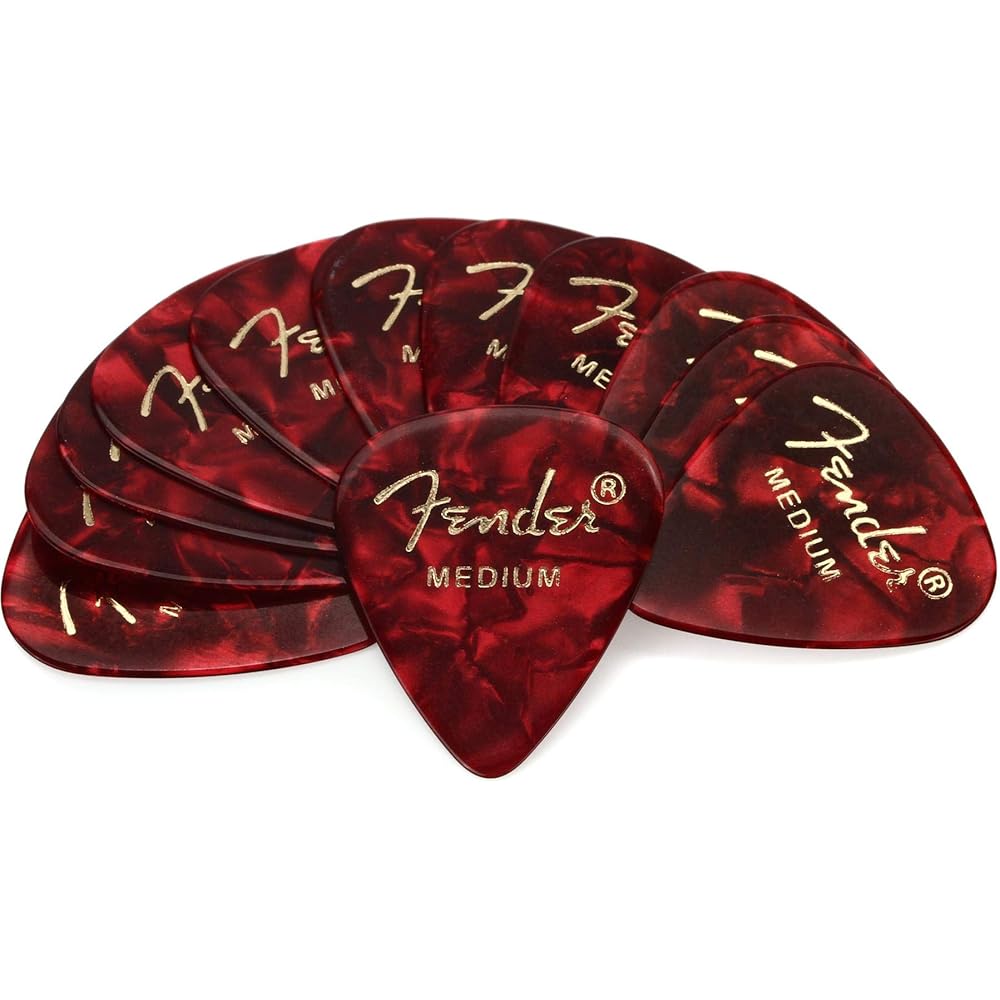 Fender Picks 351 SHAPE PREMIUM PICKS MEDIUM, RED MOTO (12PACK)