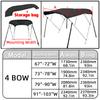 600D 3/4 Bow Bimini Top Boot Cover + Bimini Top Storage Bag Cover Anti UV Dustproof Waterproof Yacht Boat Cover with Zipper