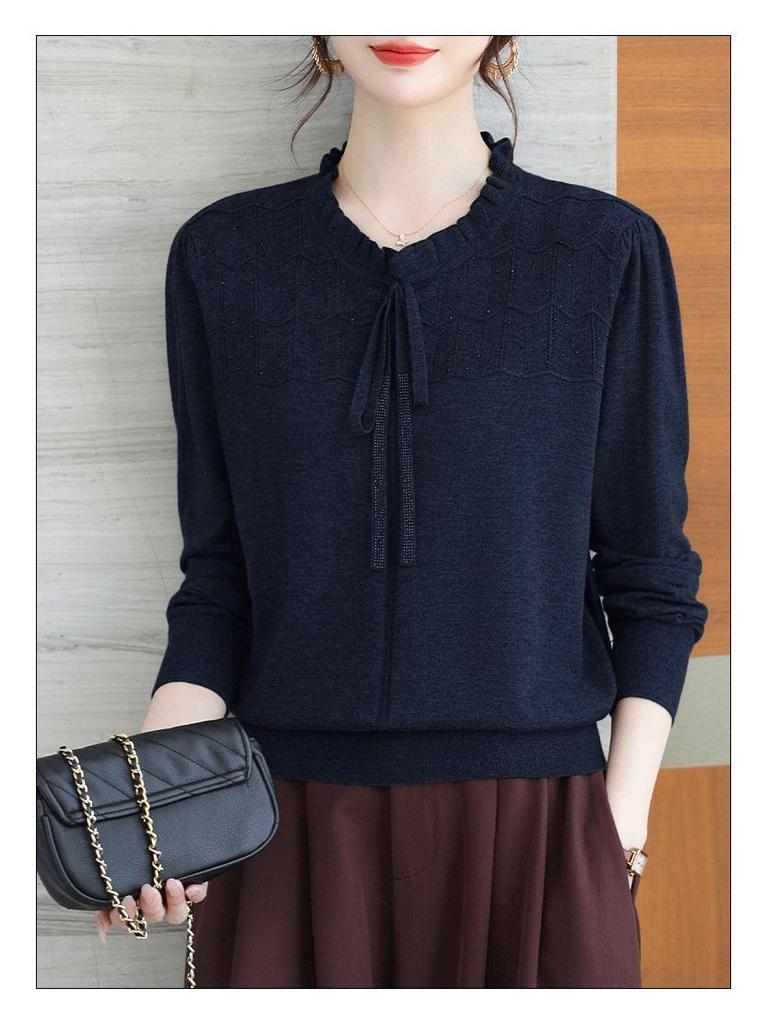 Damen Merino Strickpullover: Stilvolles, lockeres und leichtes Herbstoberteil