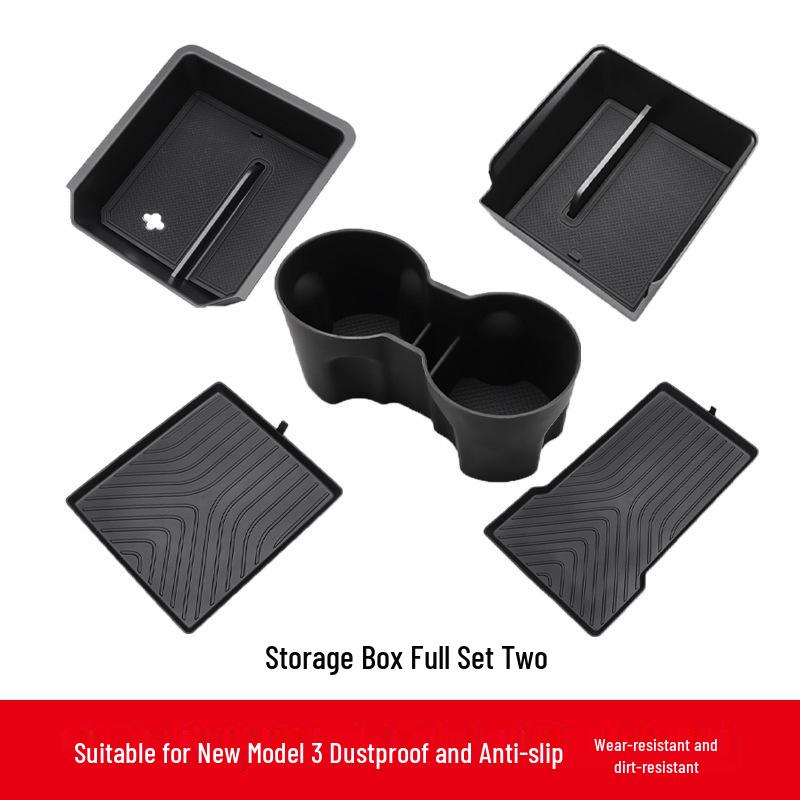 Updated Model 3/Y Center Console Armrest Storage Box for Tesla - Essential Car Accessory