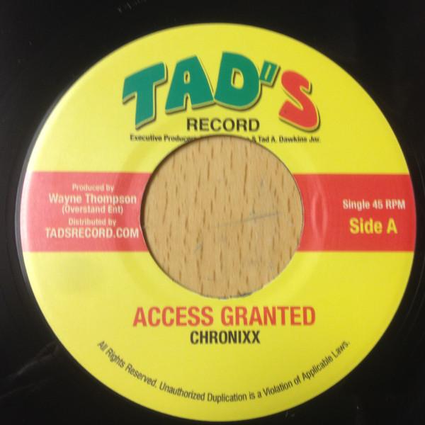 

7inch Record CHRONIXX IBA MAHR Access Granted Let Jah Lead The W NONE Tads Record 2018 US Reggae Ska Dub Used