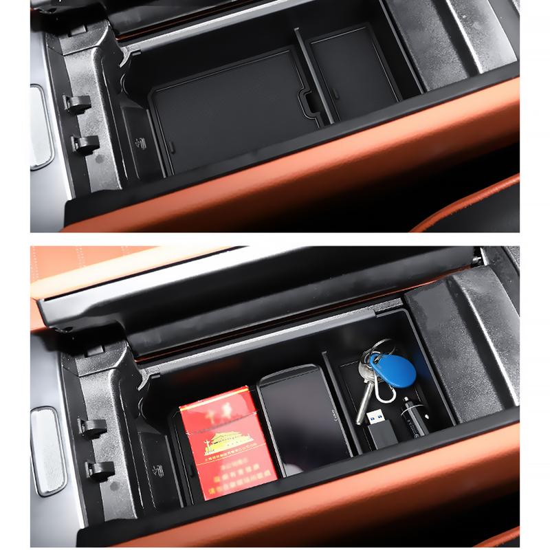For Mercedes-Benz GLC 2023 2024 2025 X254 Armrest Storage Box Silicone Center Console Tray Cup Holder Modification Accessories
