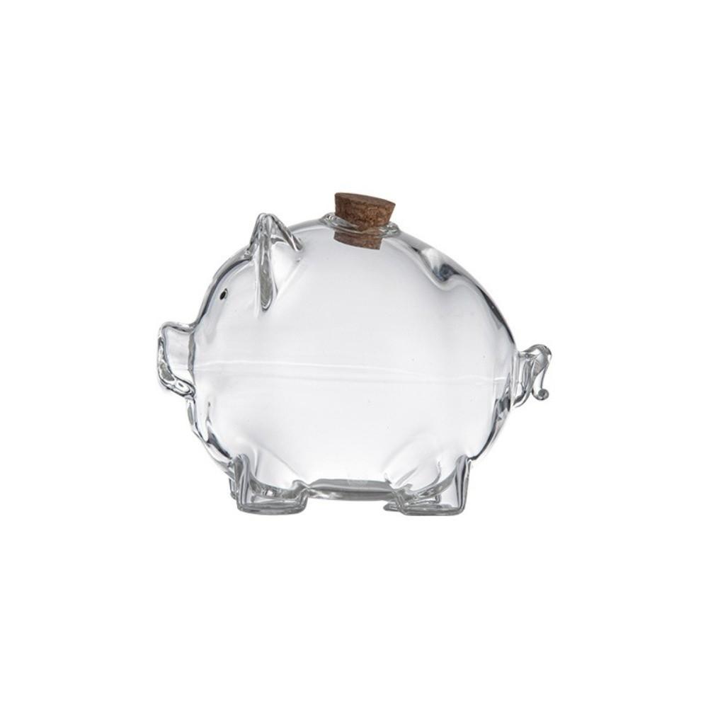 Cartoon Sparschwein Transparentes Glas Sparschwein Mehrzweck Münz Sparbox Kinder Sparen