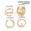 New 4Pcs/Set Vintage Irregular Lava Open Ring for Women Men Goth Gold Color Adjustable Couple Rings Y2K Wed Jewelry Gift