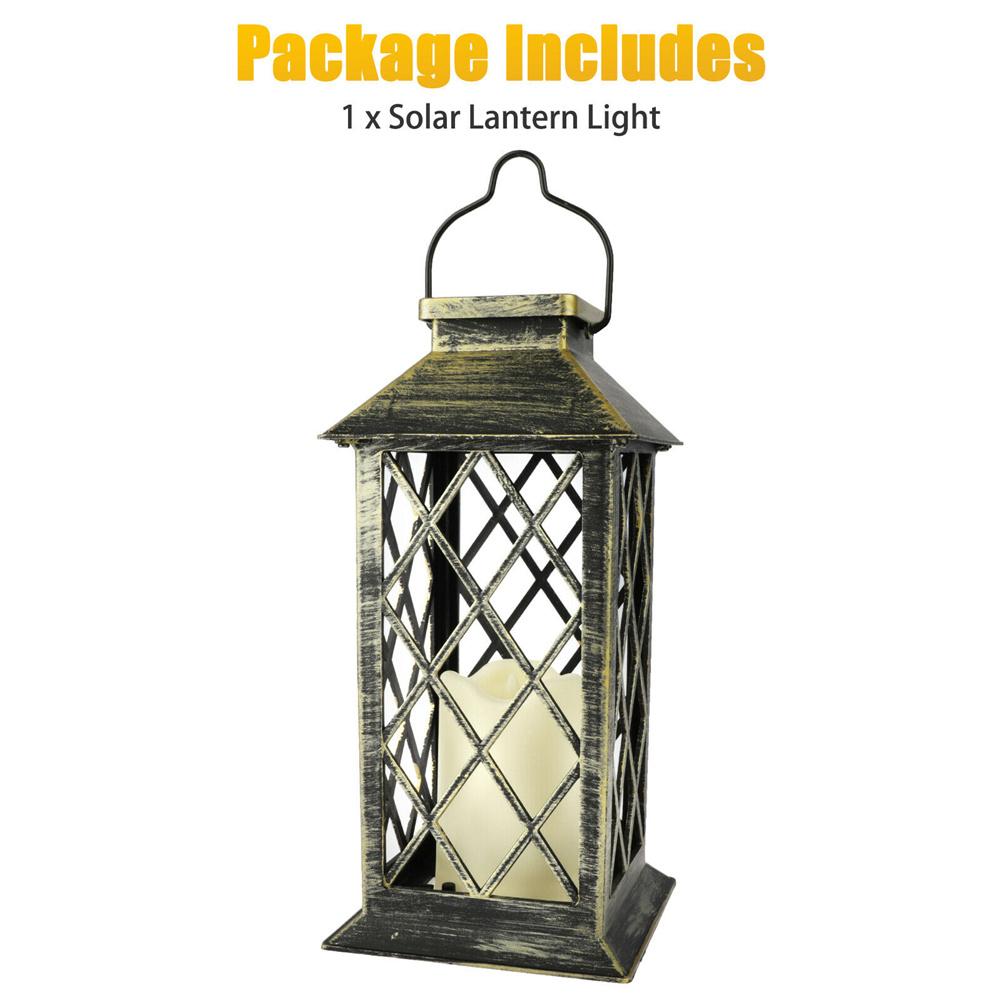 Led Solar Hanging Lantern Light Outdoor Patio Garden Light Waterproof Lamp Decoration