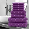 8pcs Egyptian Cotton Towel Set, Quick-Drying & Highly Absorbent, Includes 8 Towels, Sophisticated Design, 15 Elegant Colours, Machine Washable