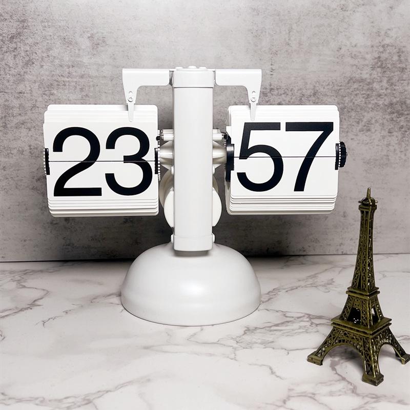 European Retro Flip Clock: Simple Desktop & Wall Design
