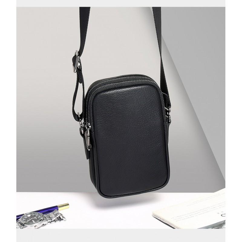 Men s Bag Small Shoulder Crossbody Casual Versatile Fashionable Mobile Phone Leather