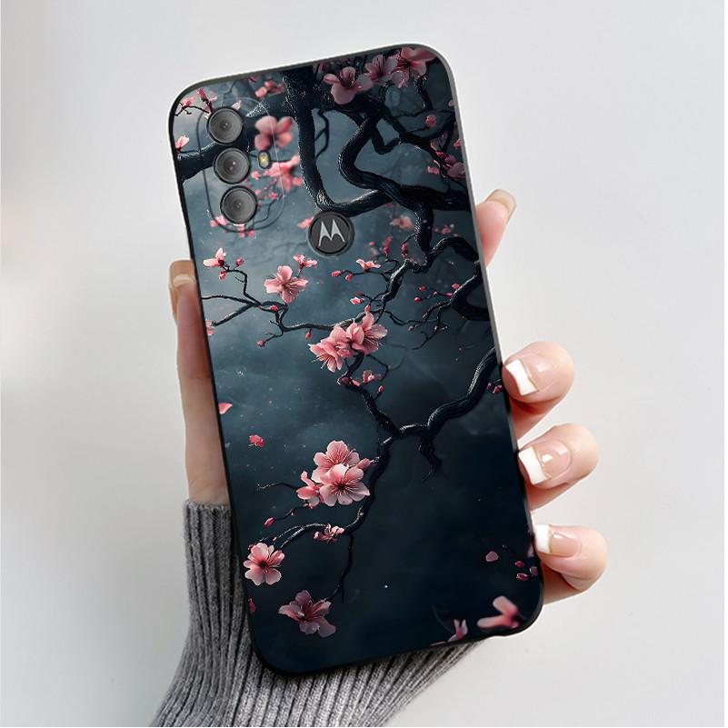 

For Moto G Power 2022 Phone Case Luxury Fashion Butterfly Flowers Black Soft Silicone Cover for Motorola Moto GPower 2022 Case Motorola Moto G Power (2022)