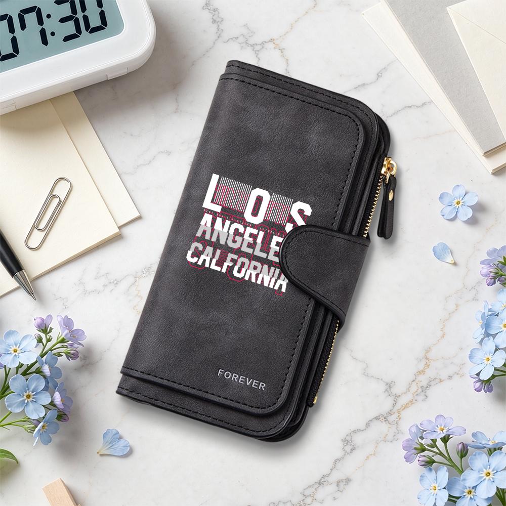 Los Angeles California Forever Long Fashion Wallet for Daily Carry