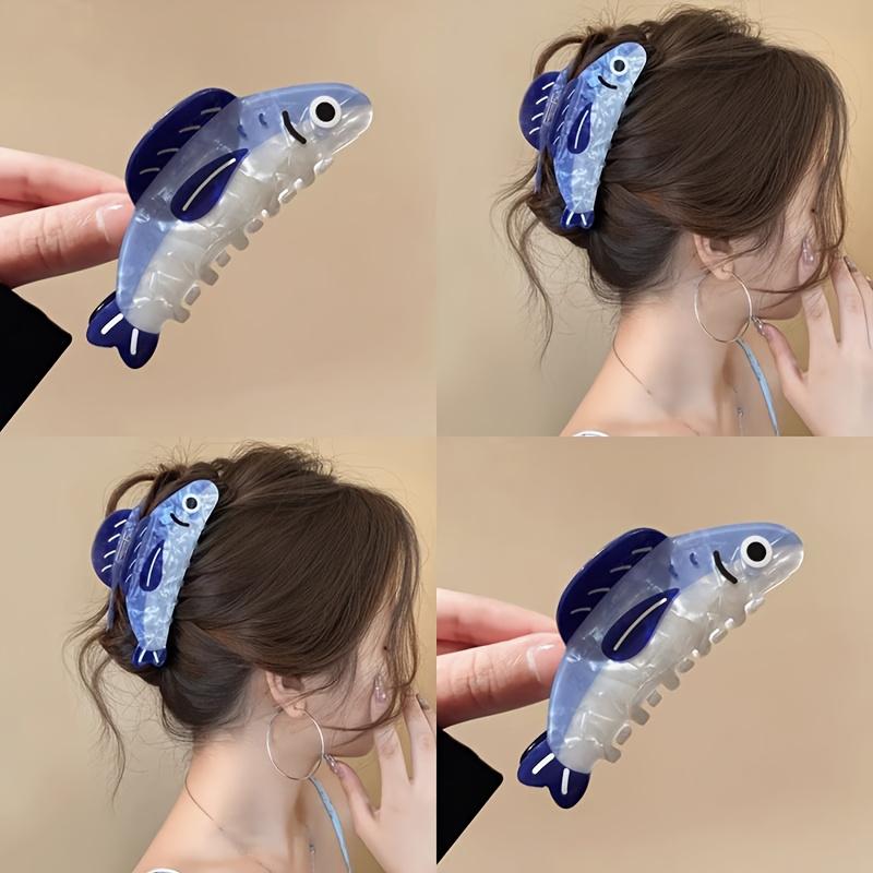 New Ocean Series Sardine Hair Clip, Unique Niche Design, Premium Shark Clip, Cute Hairpin