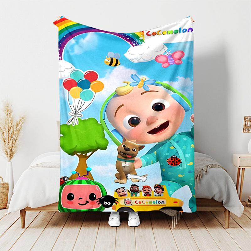 1pc Blanket - Jay Franco Cocomelon Print Design, Lightweight Blanket for Sofa, Bed- Soft &Warm, Gift for All Seasons