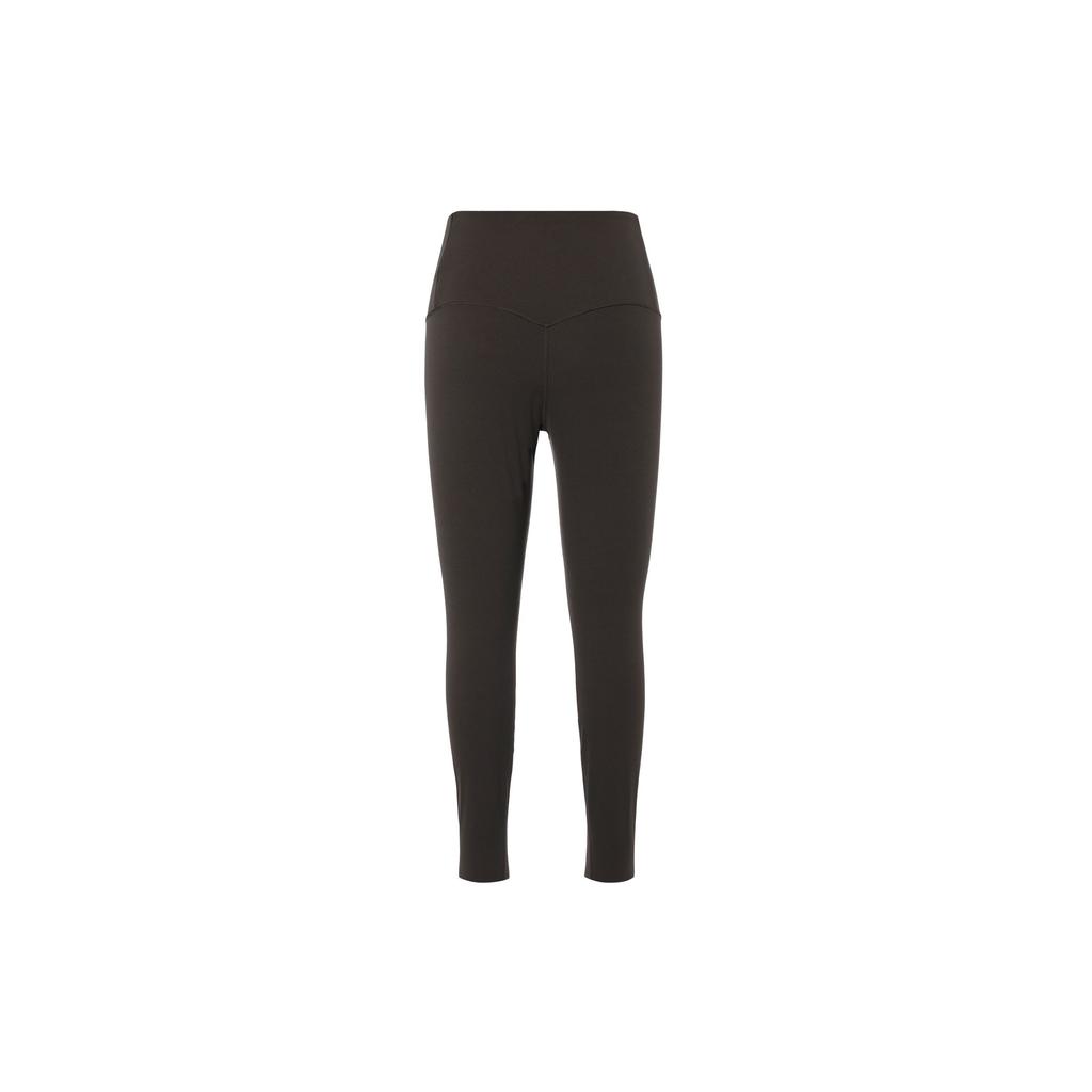 Nike Zenvy Series Solid Color Low-Intensity High-Waist Quick-Dry Slim Fit Cropped Sports Leggings Women Bottoms Brown DQ6016-237
