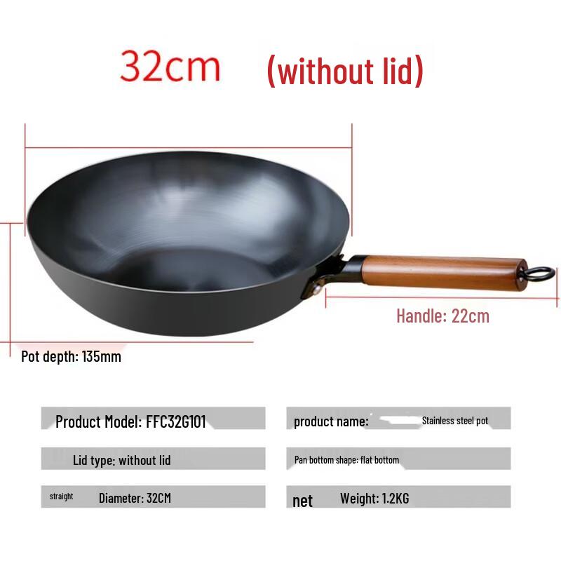 Triangle Dragon 32cm Wok