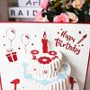 1Pcs 3D Pop-Up Cards Birthday Card for Girl Kids Wife Husband Birthday Cake Greeting Card Postcards Gifts Card with Envelope Stickers