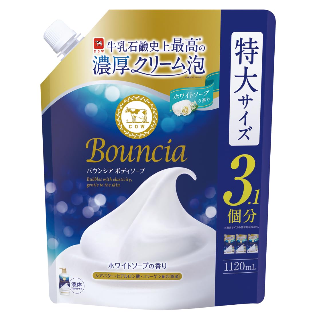 

Bouncia Body White Soap 1120мл Мыло, Аромат, Сменный блок, белый