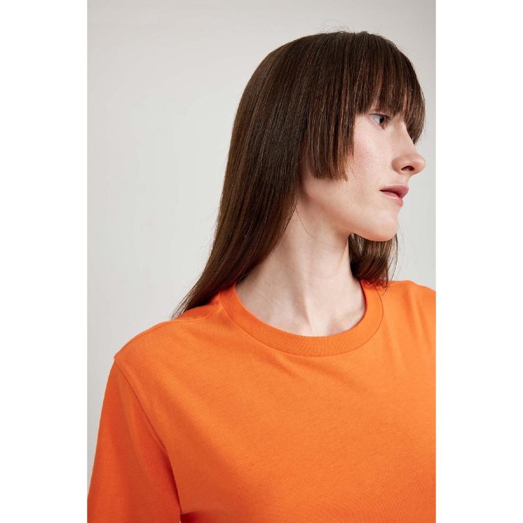 Tricou cu mânecă scurtă cu decolteu obișnuit, de formă regulată