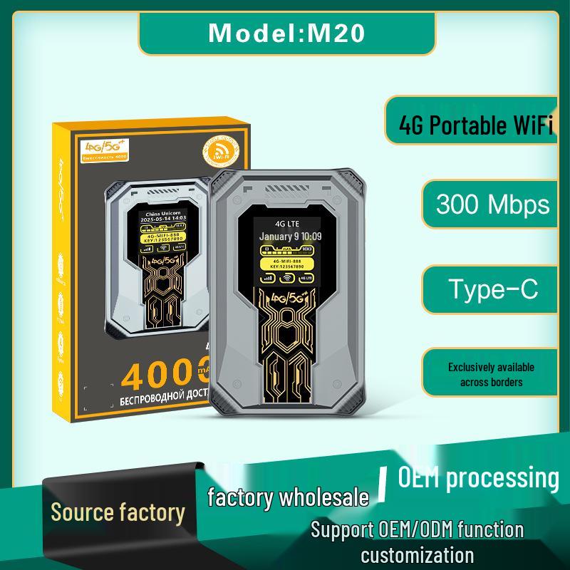 4G/5G Portable WiFi Router with Time Display for South America
