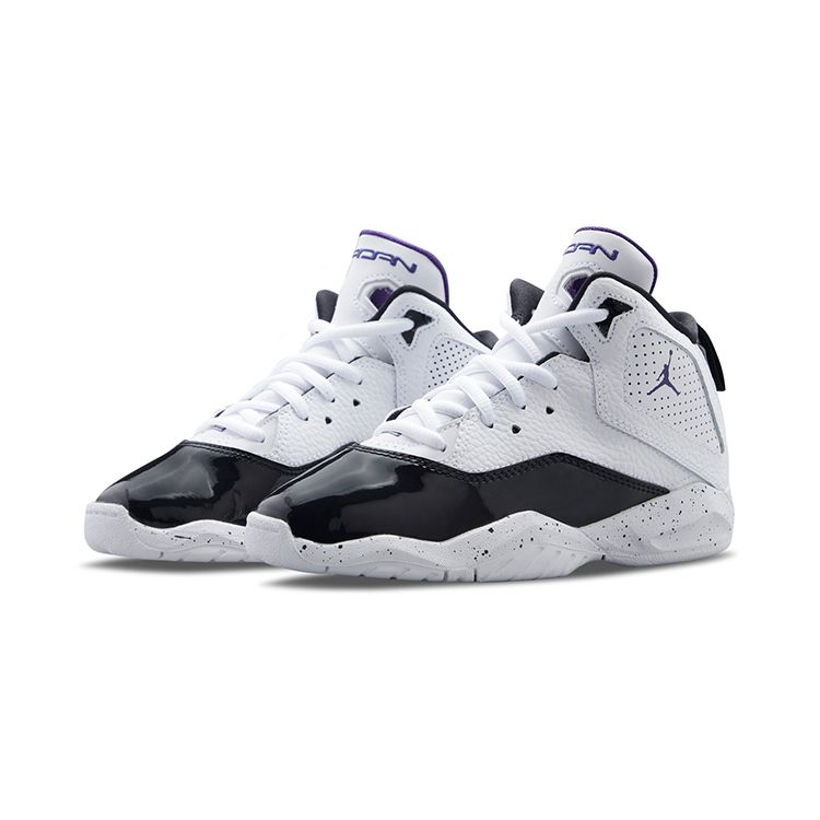 Air Jordan BLoyal PS Białe Fioletowe Sneakersy Dziecięce Czarne CK1426-115