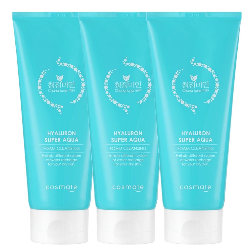 Hyaluronic Super Aqua Foam Cleansing 200g x 3