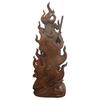 Standing Acala Statue, Carved from Premium Natural Boxwood (Antique Finish), Guardian Deity for Those Born in the Year of the Rooster (21.5cm H x 8cm