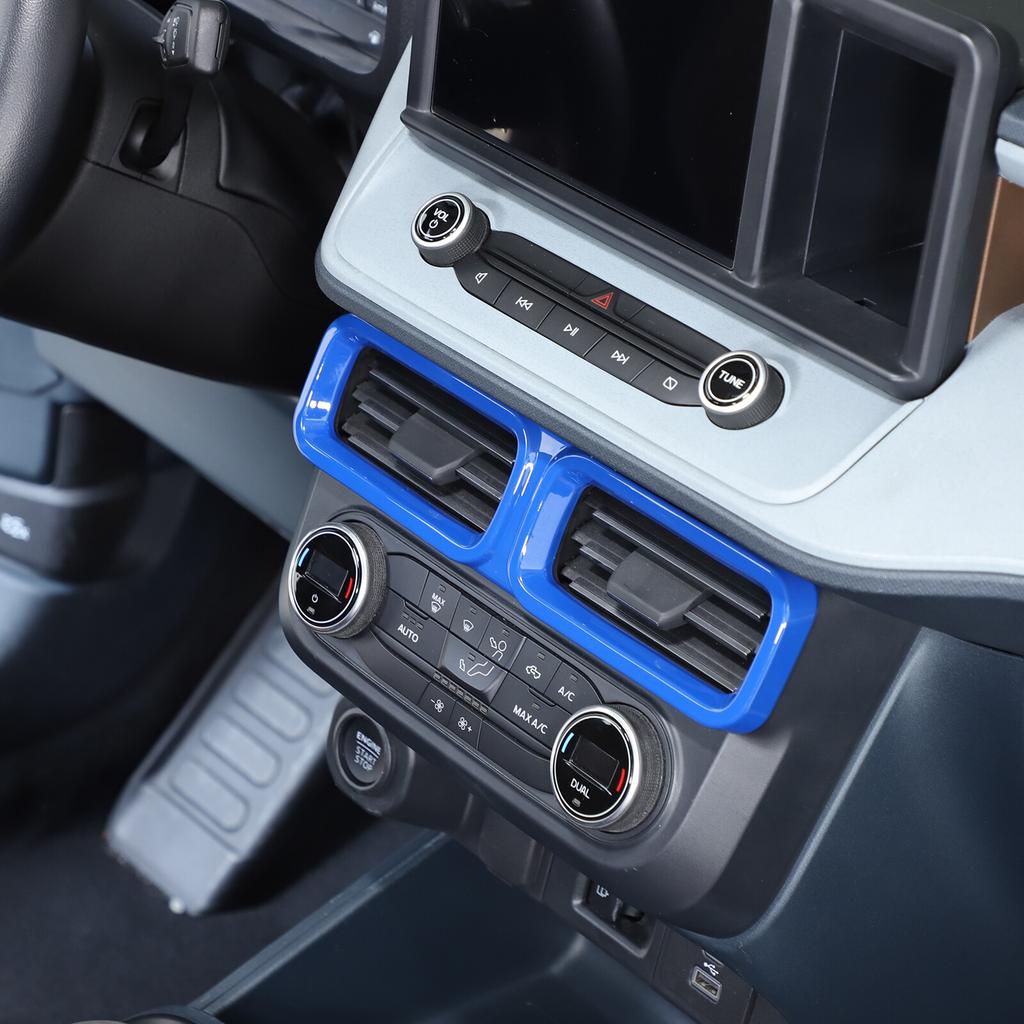 Blue ABS Center Console Air Outlet Frame Trim Cover for Ford Maverick +