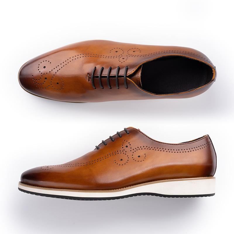 Mode Mode Herrenschuhe Leder Oxfords für Herren Zapatos De Hombre Elegantes Design Bequeme EVA-Gummi-Sohle Kleid Büro Herrenschuhe