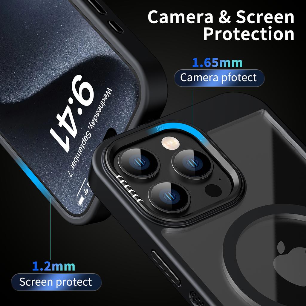 Luxury Magnetic Frame Bumper Case For iPhone 17 16 15 14 13 12 11 Pro Max Plus For Magsafe Acrylic Translucency Protection Cover